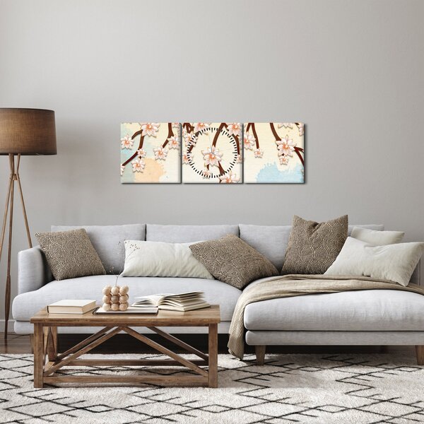 Slika - Rože na vejah, pisane (sa satom) (90x30 cm)