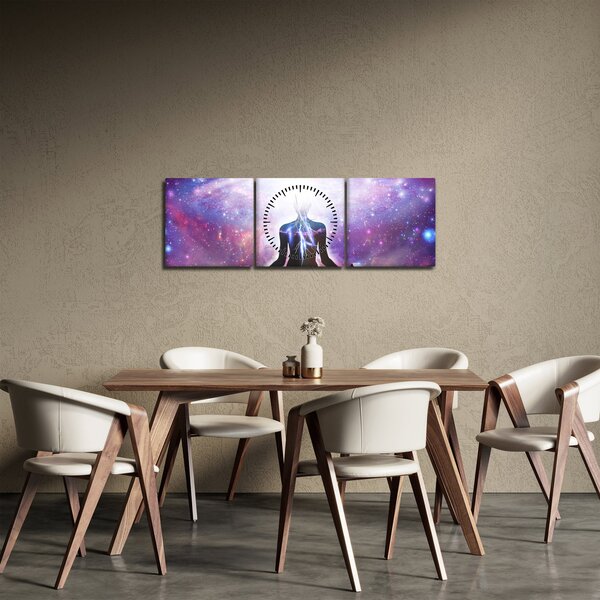 Slika - Povezovanje z vesoljem (sa satom) (90x30 cm)