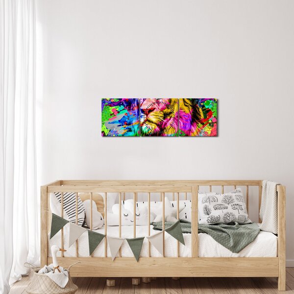 Slika - 3D podoba leva (sa satom) (90x30 cm)