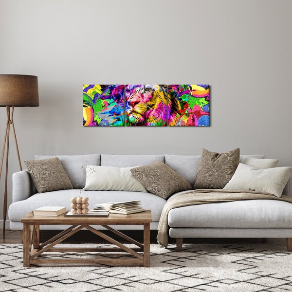Slika - 3D podoba leva (sa satom) (90x30 cm)