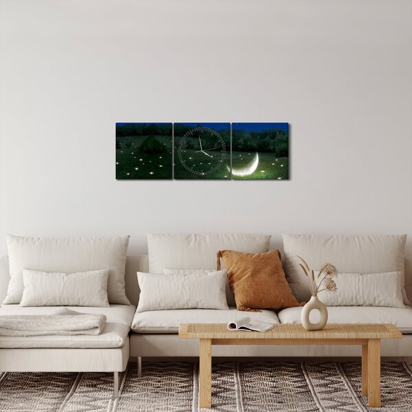 Slika - Padajoče nebo (sa satom) (90x30 cm)
