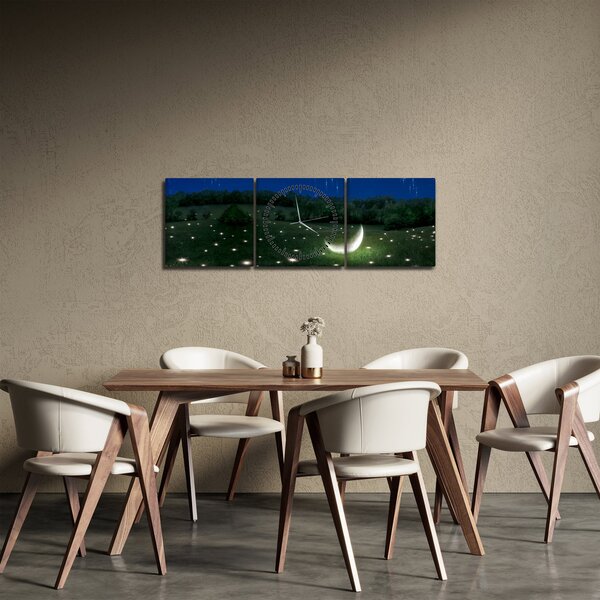 Slika - Padajoče nebo (sa satom) (90x30 cm)