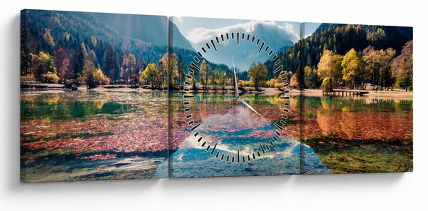 Slika - Jezero Jasna, Gozd Martuljek, Julijske Alpe, Slovenija (sa satom) (90x30 cm)