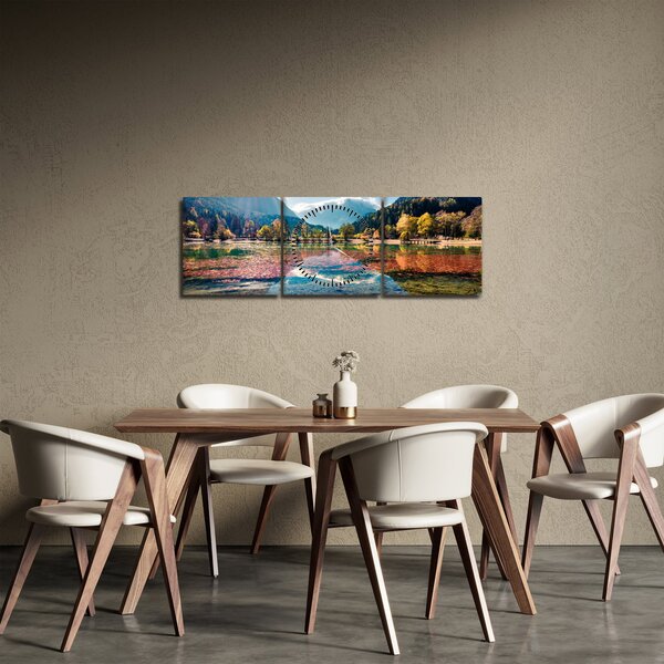 Slika - Jezero Jasna, Gozd Martuljek, Julijske Alpe, Slovenija (sa satom) (90x30 cm)