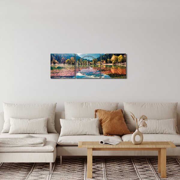 Slika - Jezero Jasna, Gozd Martuljek, Julijske Alpe, Slovenija (sa satom) (90x30 cm)