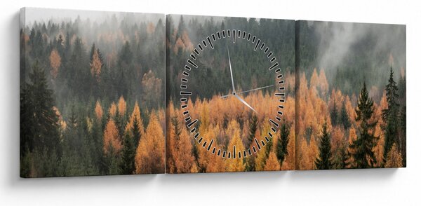 Slika - Jesenski gozd (sa satom) (90x30 cm)