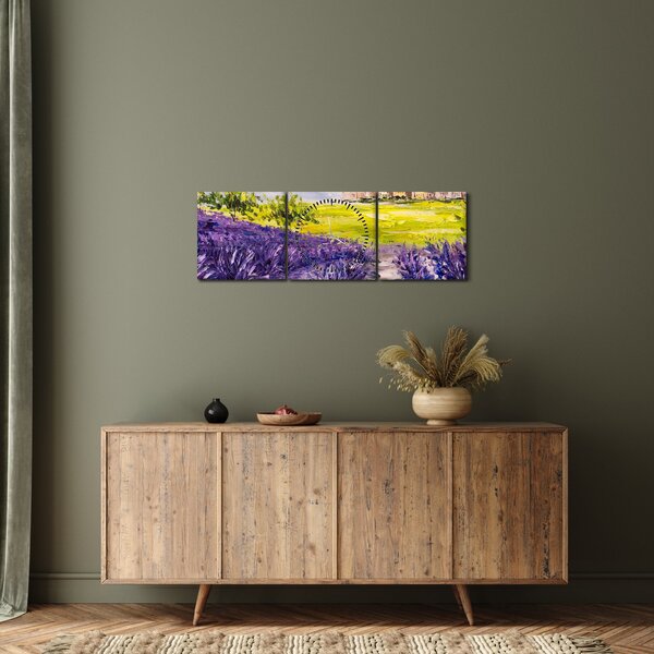 Slika - Provansa, Francija, oljna slika (sa satom) (90x30 cm)