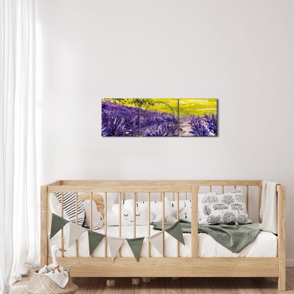 Slika - Provansa, Francija, oljna slika (sa satom) (90x30 cm)