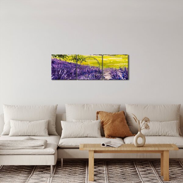 Slika - Provansa, Francija, oljna slika (sa satom) (90x30 cm)