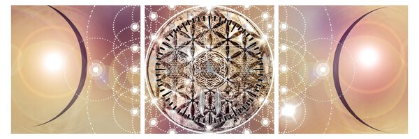 Slika - Mandala z elementi (sa satom) (90x30 cm)