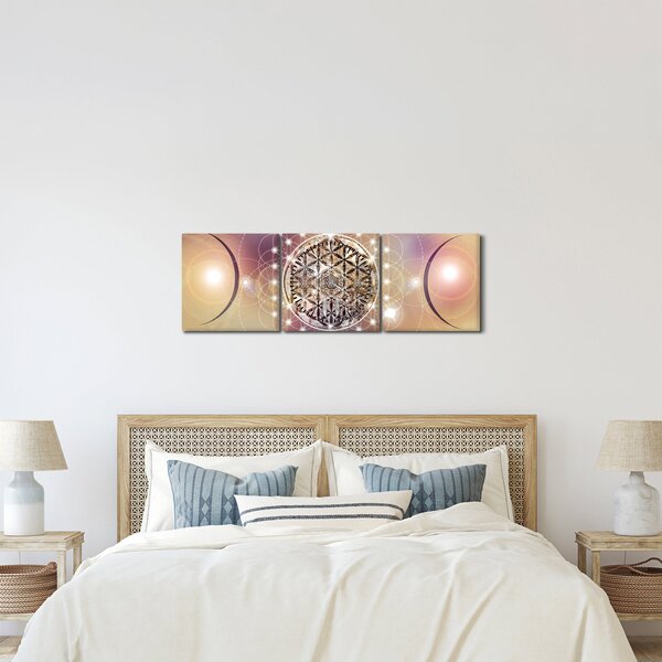 Slika - Mandala z elementi (sa satom) (90x30 cm)