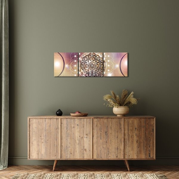 Slika - Mandala z elementi (sa satom) (90x30 cm)