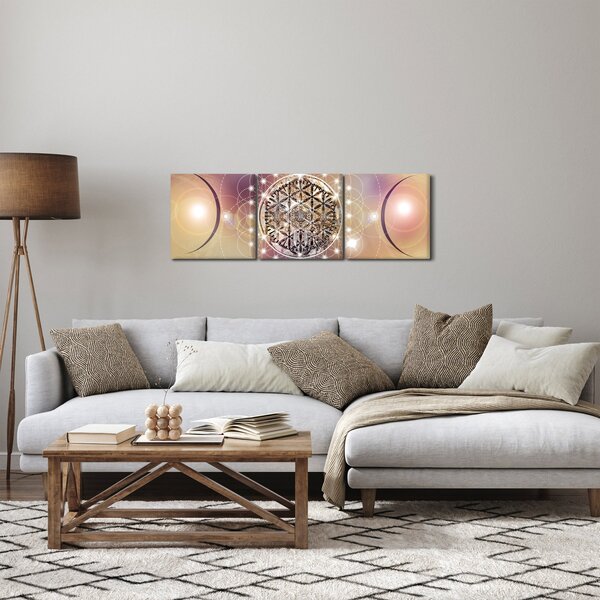 Slika - Mandala z elementi (sa satom) (90x30 cm)