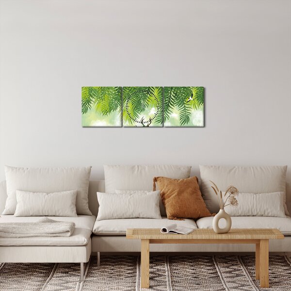 Slika - Jeleni v gozdu (sa satom) (90x30 cm)