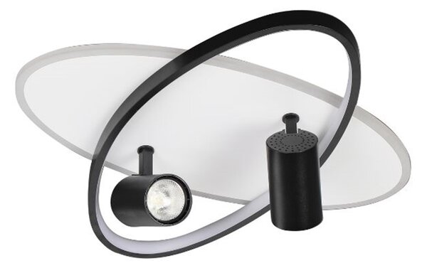 23108 STROPNA SVJETILJKA LED MONDO ELIPSA 38W + 2x2W LED CRNA