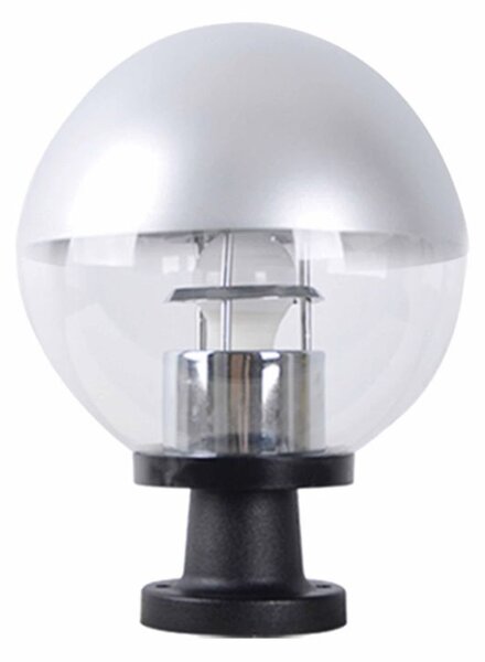 21366 PODNA SVJETILJKA SIVA TRANSPARENT KUGLA 1xE27