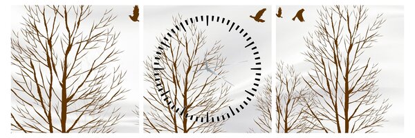 Slika - Jeleni pred reko (sa satom) (90x30 cm)