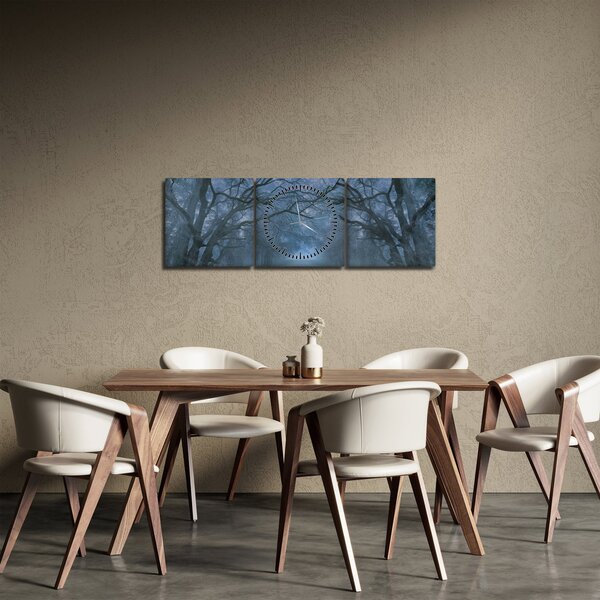 Slika gozda v megli (sa satom) (90x30 cm)
