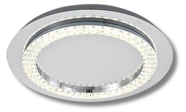 23131 STROPNA SVJETILJKA LED 40W SREBRNA S KRISTALIMA 4000K