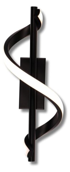 23057 ZIDNA SVJETILJKA LED 10W 4000K SPIRAL MODERNA CRNA