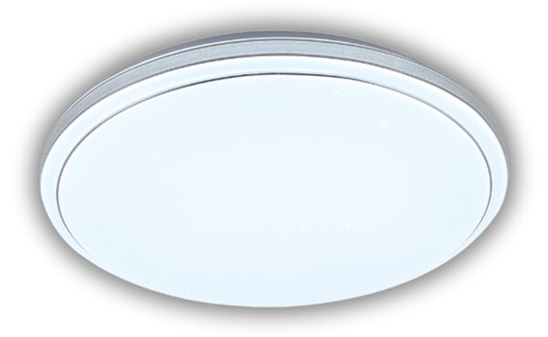 22766 PLAFONJERA LED 36W UNUTARNJA BIJELA SREBRNI RUB S DALJINSKIM UPRAVLJAČEM