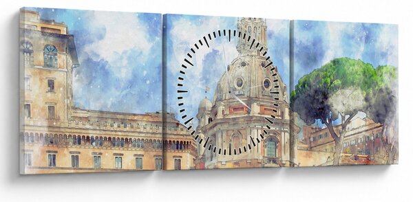 Slika - Cerkev Santa Maria di Loreto, Rim, Italija (sa satom) (90x30 cm)