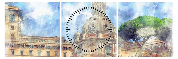 Slika - Cerkev Santa Maria di Loreto, Rim, Italija (sa satom) (90x30 cm)