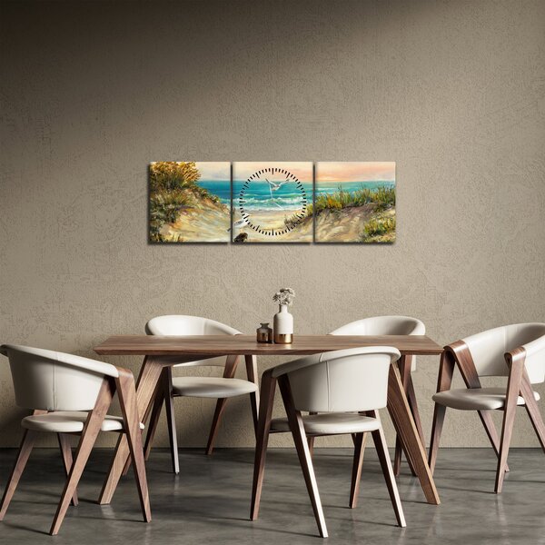 Slika - Peščena plaža (sa satom) (90x30 cm)