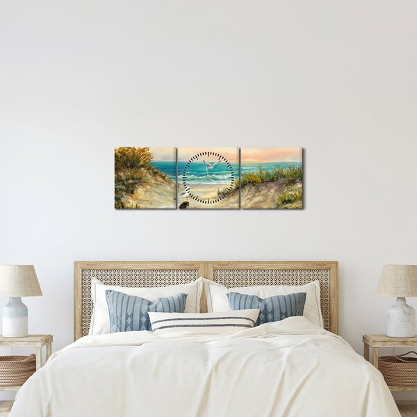 Slika - Peščena plaža (sa satom) (90x30 cm)