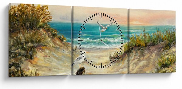 Slika - Peščena plaža (sa satom) (90x30 cm)