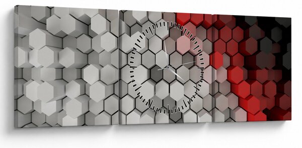 Slika - 3D šesterokotniki (sa satom) (90x30 cm)