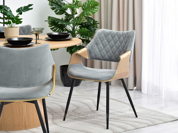 Stolica Rolf K (hrast sivi + crna)