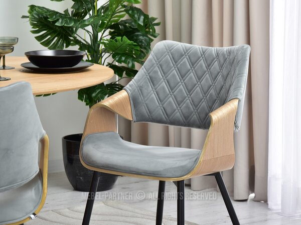 Stolica Rolf K (hrast sivi + crna)