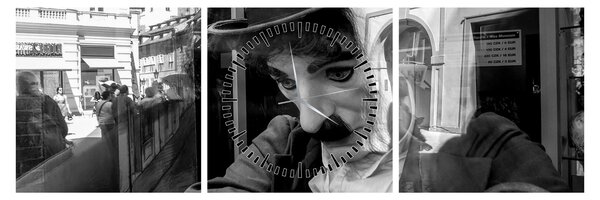 Slika - Charles Chaplin v Pragi (sa satom) (90x30 cm)