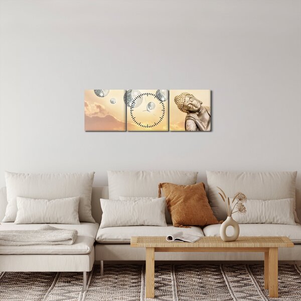 Slika - Čas meditacije (sa satom) (90x30 cm)