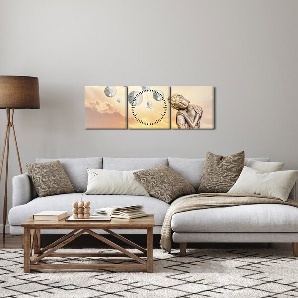 Slika - Čas meditacije (sa satom) (90x30 cm)