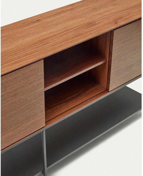 Niska komoda u dekoru oraha u prirodnoj boji 195x80 cm Vedrana – Kave Home