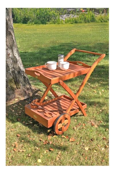 Vrtni stol za posluživanje od masivnog eukaliptusa 54x88 cm Toledo – Garden Pleasure