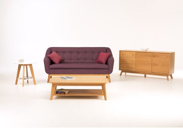 Niska komoda u dekoru hrasta u prirodnoj boji 149x75 cm Kensal – Woodman