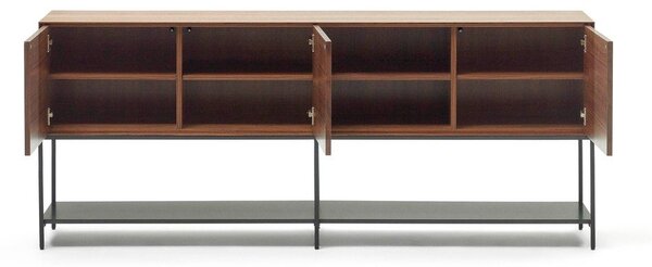 Niska komoda u dekoru oraha u prirodnoj boji 195x80 cm Vedrana – Kave Home