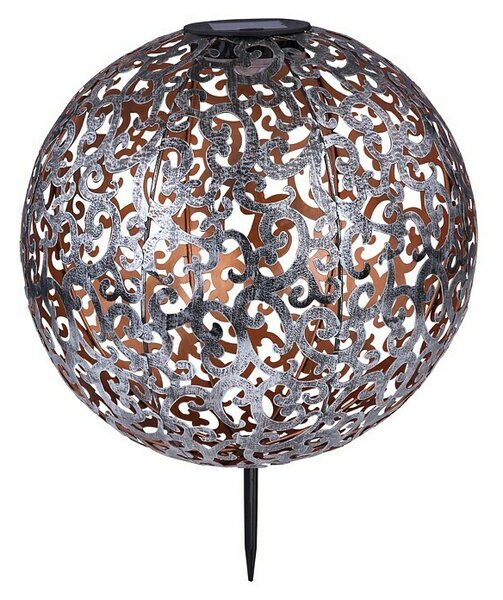 Globo Dekorativna solarna svjetiljka (Srebrne boje, IP44, Ø x V: 28,5 x 40 cm)