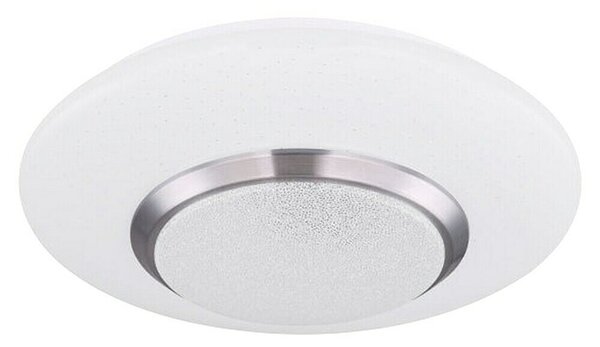 Globo Okrugla stropna LED svjetiljka Candida (18 W, Ø x V: 340 mm x 8 cm, Bijele boje, Prozirno, Topla bijela)