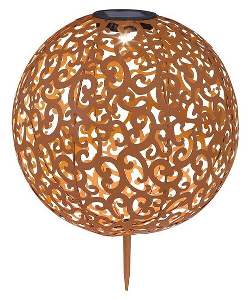 Globo Dekorativna solarna svjetiljka (Boja hrđe, Ø x V: 28,5 x 40 cm, LED)