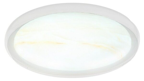 Globo Okrugla stropna LED svjetiljka Tyler (24 W, Ø x V: 385 cm x 80 mm, Bijela, Neutralno bijelo)