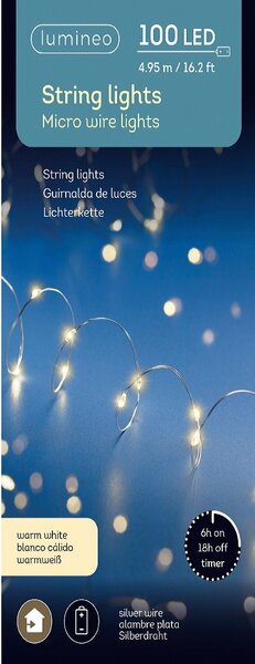 Mikro LED lampice lanac toplo bijela 495cm