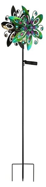 Globo Dekorativna solarna svjetiljka (0,02 W, D x Š x V: 320 x 175 x 1.240 mm, Zelena, IP44)
