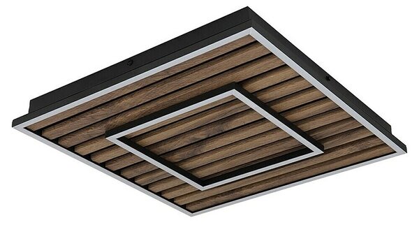 Globo LED stropna svjetiljka Woody (D x Š x V: 450 x 450 x 60 mm, 36 W, Topla bijela)