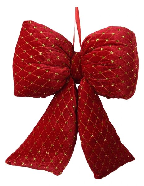 Božićna mašna crvena velvet – 19 cm