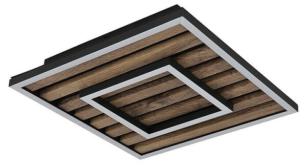 Globo LED stropna svjetiljka Woody (D x Š x V: 300 x 300 x 60 mm, 18 W, Topla bijela)