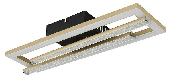 Globo LED stropna svjetiljka Highway (24 W, D x Š x V: 40 x 37,5 x 6,3 cm, Crna, Zlatna, Topla bijela)